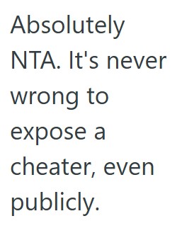 Comment 5 32 A Girl In Their Friend Group Was Cheating On Her Boyfriend, But They Arent Sure If They Should Tell Him Because They Know It Would Upset Her