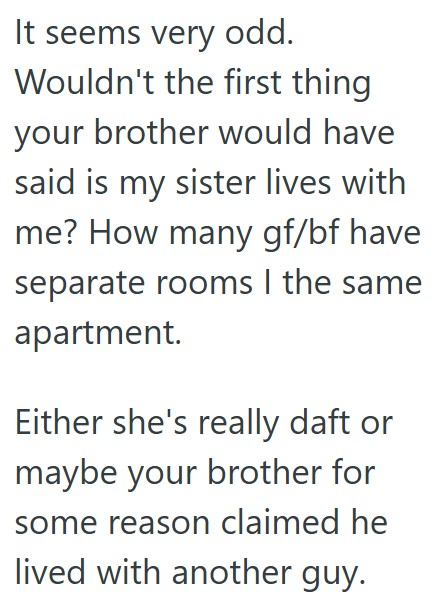 Comment 5 54 Her Brother Brought A Girl Home, And She Recorded Their Whole Apartment And Posted It On TikTok, So She Wants To Call The Police For A Violation Of Privacy