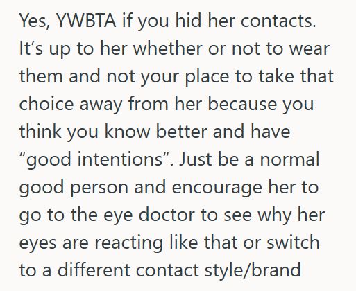 Contact Lenses 3 Boyfriend Hid His Girlfriend’s Contact Lenses So She’d Wear Glasses, But He Doesnt Think She Understands Its For Her Health