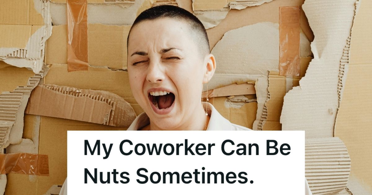 Woman yelling with her eyes closed