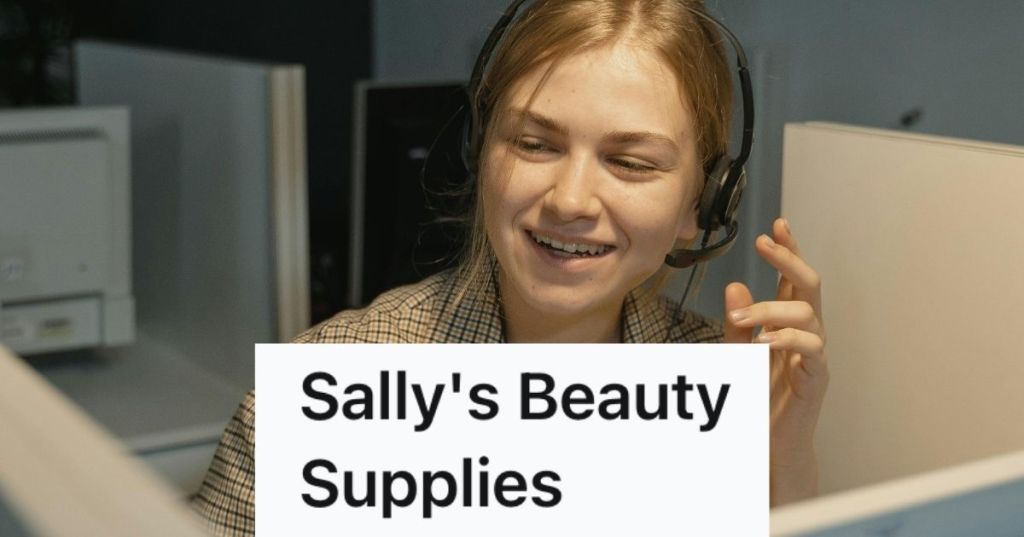 Woman wearing phone headset and laughing