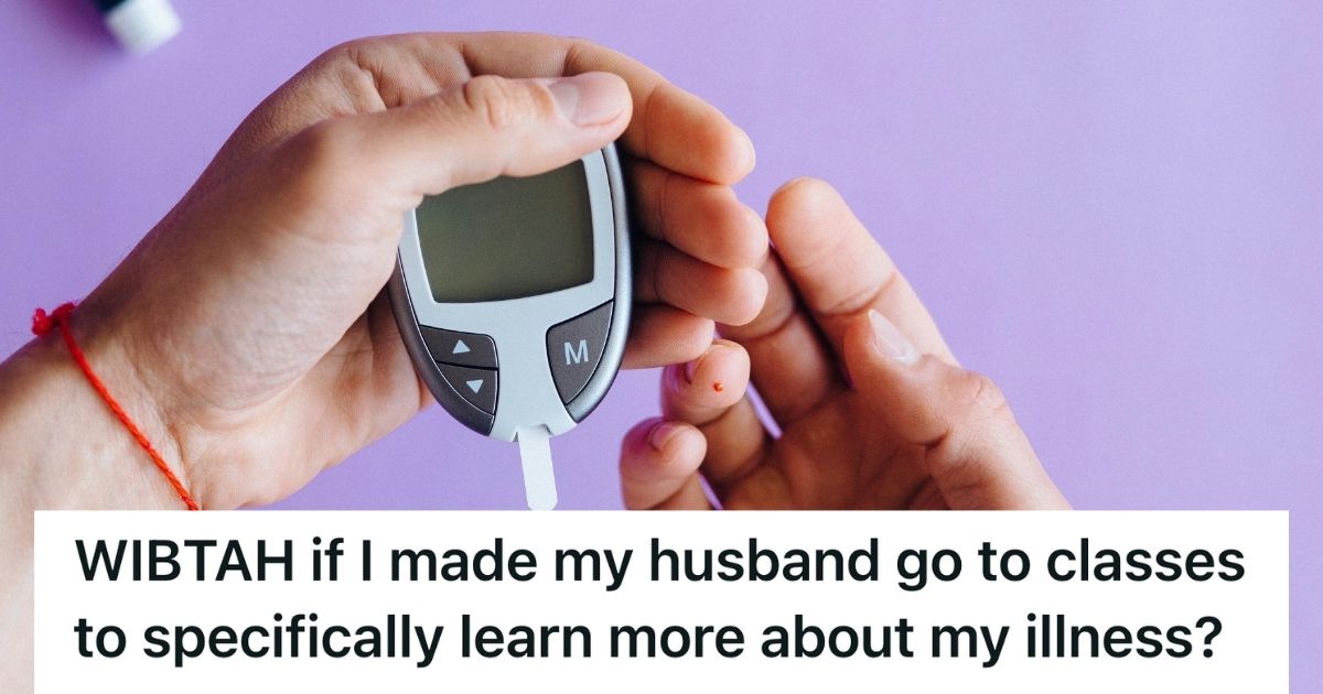 Person checking their blood sugar