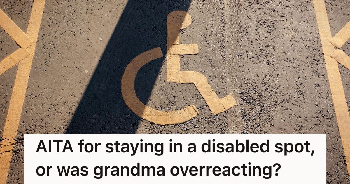 A disabled parking spot