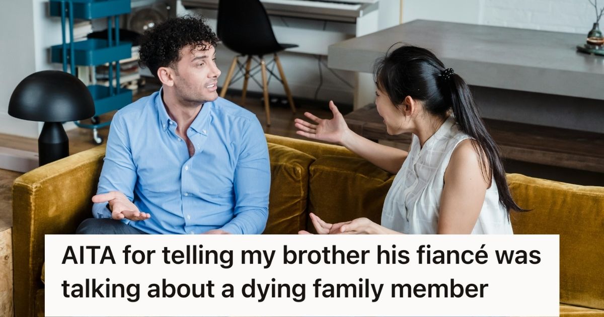 Man and woman arguing on a couch