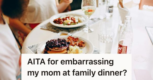 A group eating dinner at a table