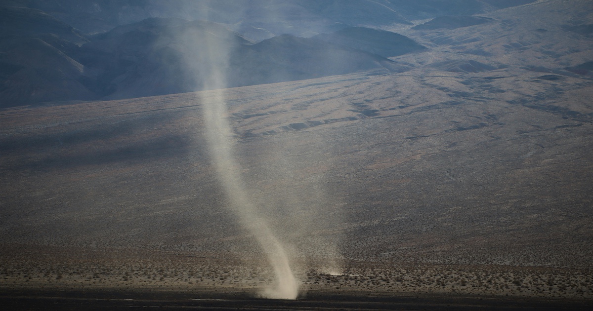 A dust devil on Earth