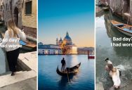 Tourist Tries To Get To The Perfect Spot To Pose For A Picture, But She Takes One Step Too Many And Falls Into A Canal In Venice