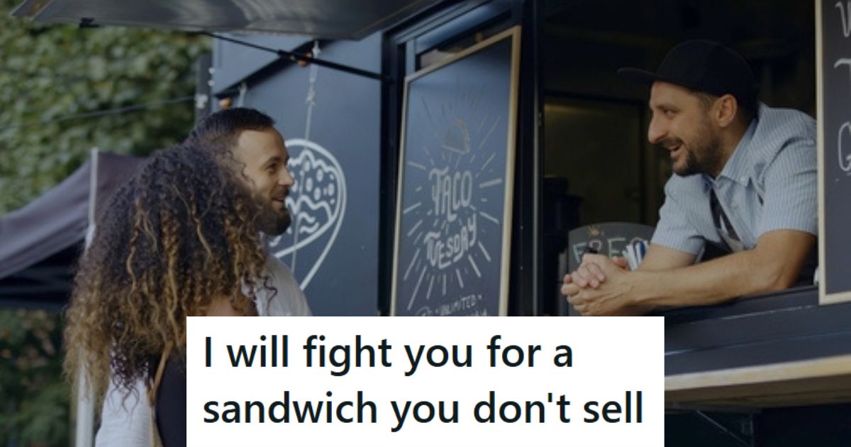 People at a food truck