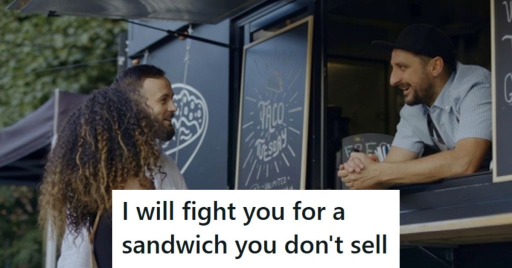 People at a food truck