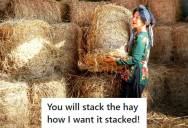 Farmhand Followed A Stubborn Customer’s Unsafe Hay-Stacking Instructions, And She Ended Up Buried Under Ten Bales Before Admitting He Was Right