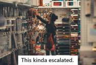 Customer Helped Other Shoppers And A New Apprentice At A Hardware Store, But When The Manager Accused Him Or Working For A Rival Store, He Left Without Buying A Thing