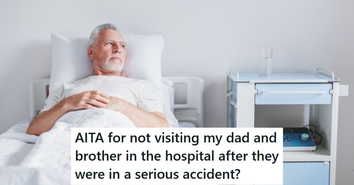 Older man in hospital bed