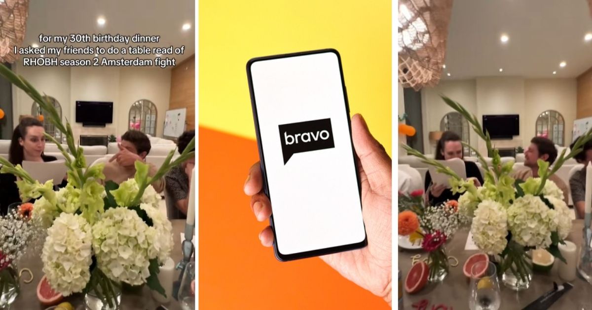 Friends acting out Real Housewives scene