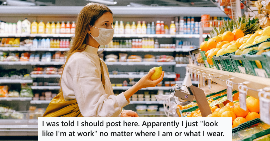 Woman in a grocery store