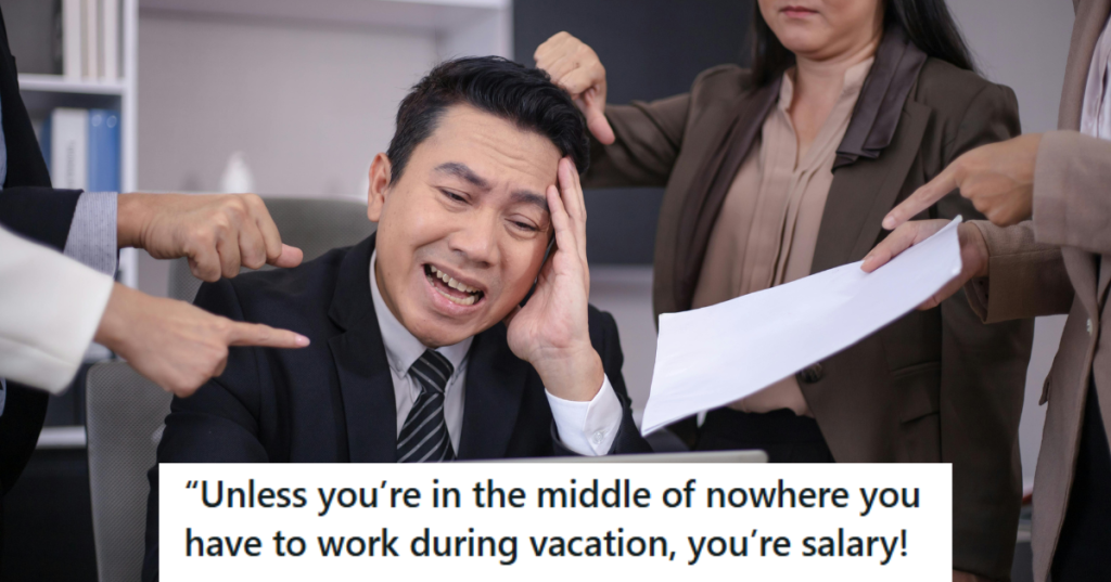 Man in black suit sitting annoyed