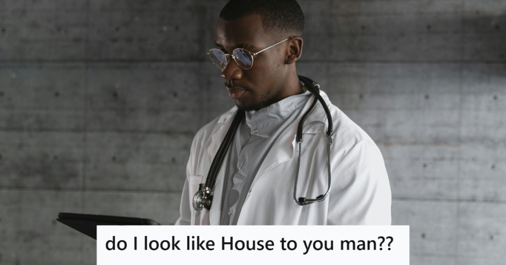 man in doctor's get up