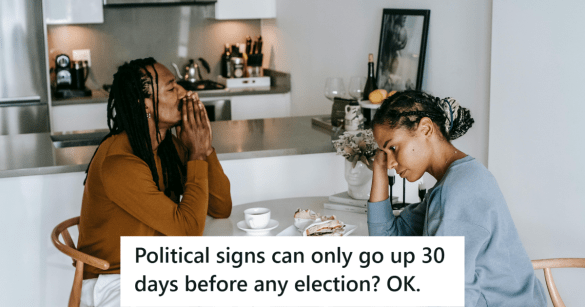 Man and woman sitting stressed