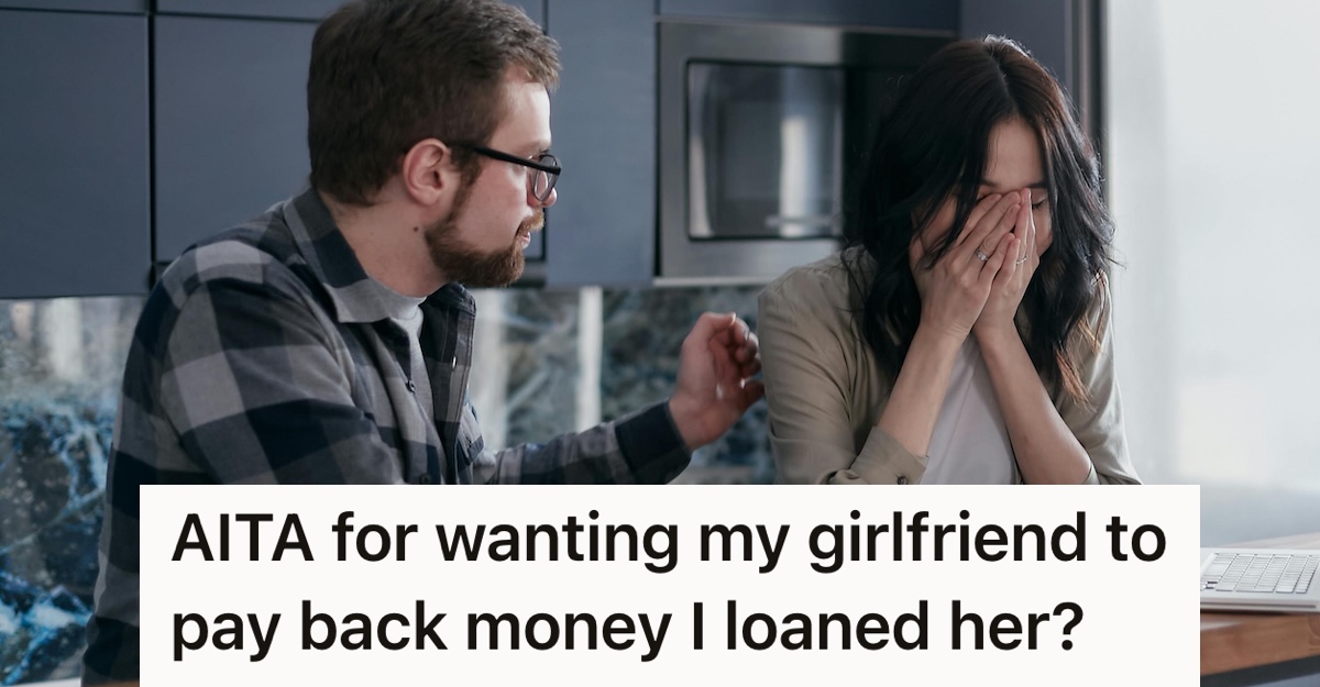 Boyfriend Loaned His Girlfriend $10,000 A Year Ago To Buy A Car, But Now She Said She Felt Blindsided When He Asked For The Full Amount Back Man talking to upset woman at home