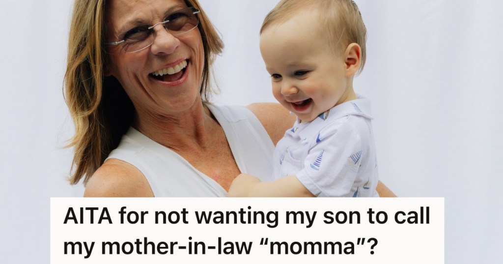 Grandma holding a smiling baby boy