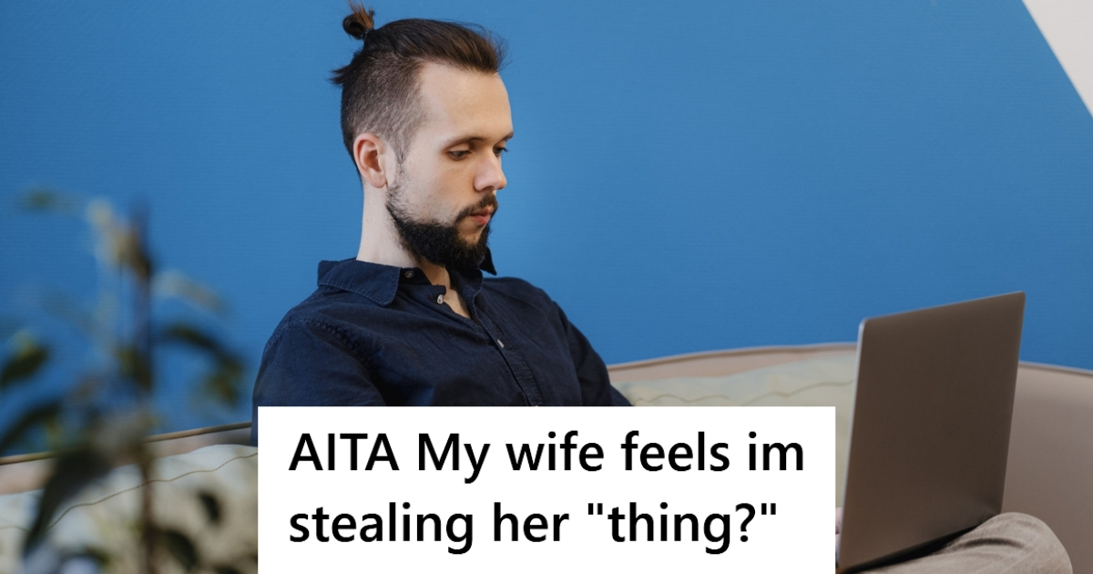 Man using laptop indoors