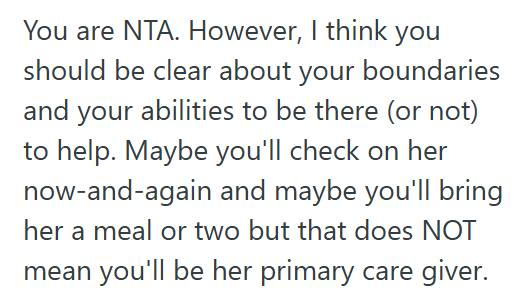 Mom Care 2 Womans Mother Wants Her To Care For Her After She Has Surgery, But She Wants To Say No Even Though Shes Not Sure Thats The Right Thing To Do
