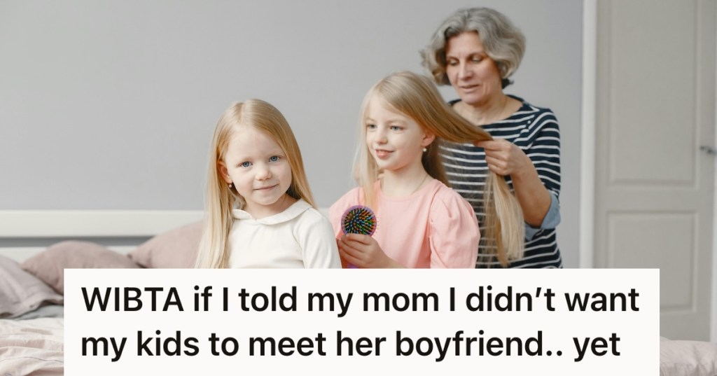 Grandmother with her two young granddaughters