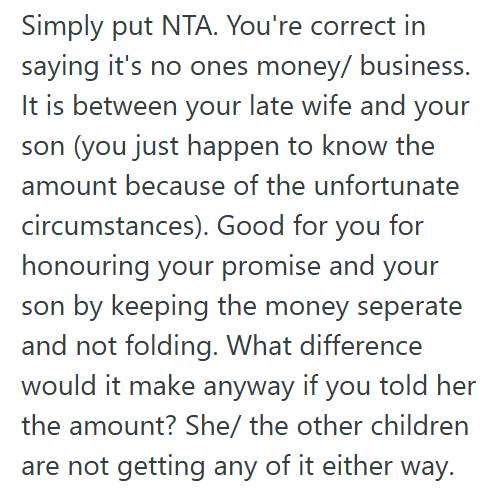 Money 2 Husband Refused To Share Details About His Late Wife’s Savings For His Oldest Son, Which Led To His Wife Accusing Him Of Keeping Her Out Of Family Decisions