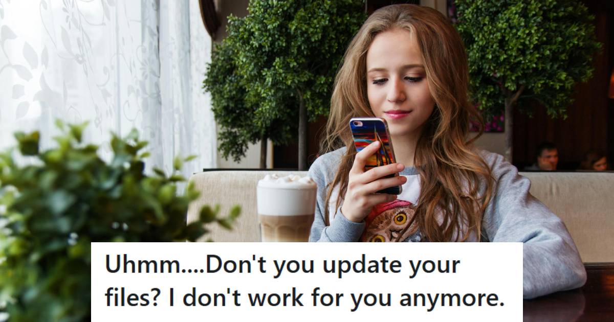 College student on the phone at breakfast with a former employer