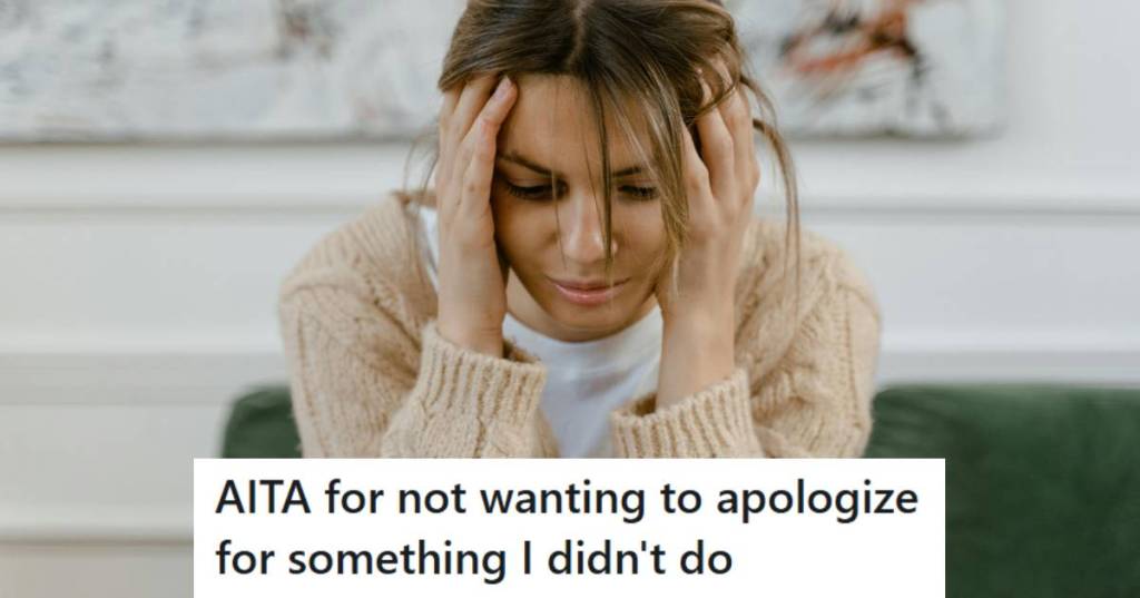 Woman holding her head and stressing about whether to go or not