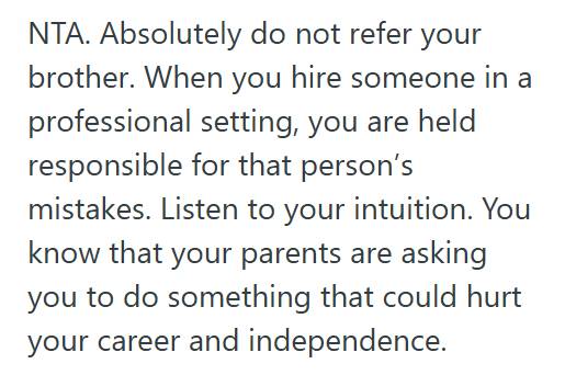 Not Helping Sister Refused To Refer Her Older Brother For A Job At Her Workplace Because He Is Lazy And Rude, But Her Parents Called Her Selfish And Took His Side
