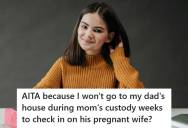 Teen Refused To Check On Her Dad’s Pregnant Wife After Their Affair Broke Up Her Family, But Her Decision Led To Him Calling Her Cruel And Threatening To Take Away Her Privileges