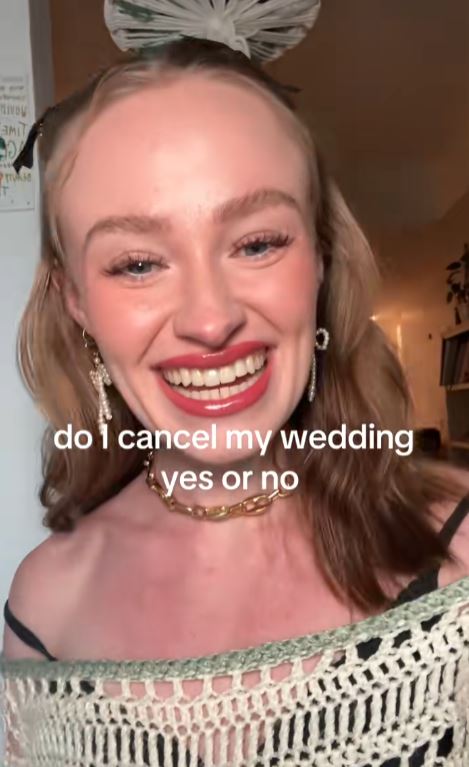 Woman talking about wedding