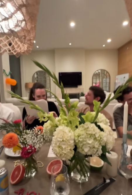 Friends having a fun dinner