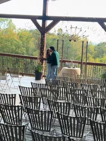 Couple getting engaged