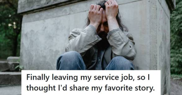 Frazzled looking man who's homeless and down on his luck right now