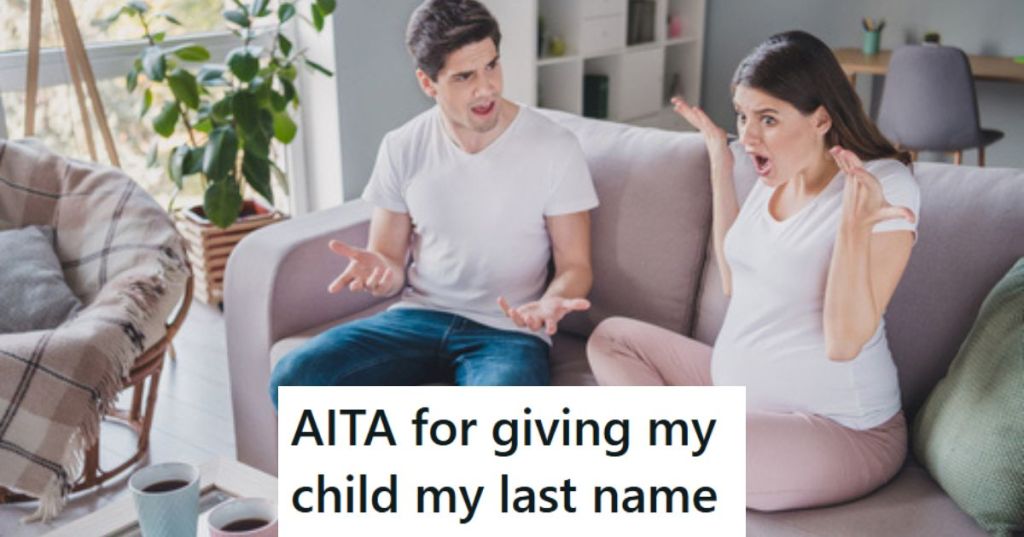 Pregnant couple arguing