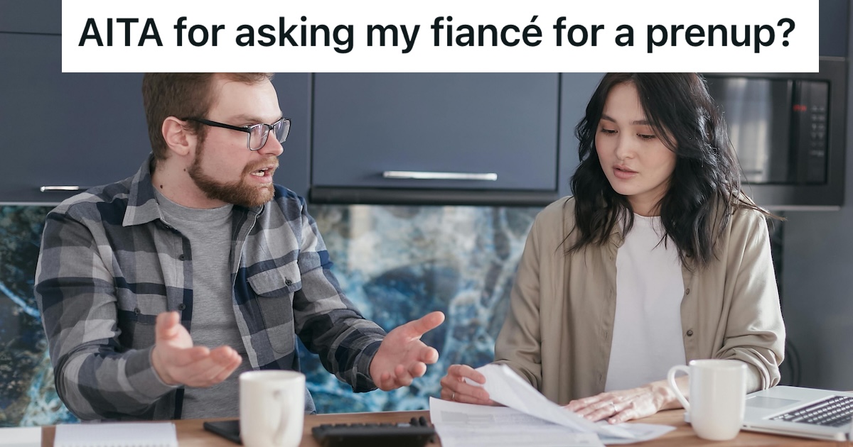 Man upset at a woman holding some papers