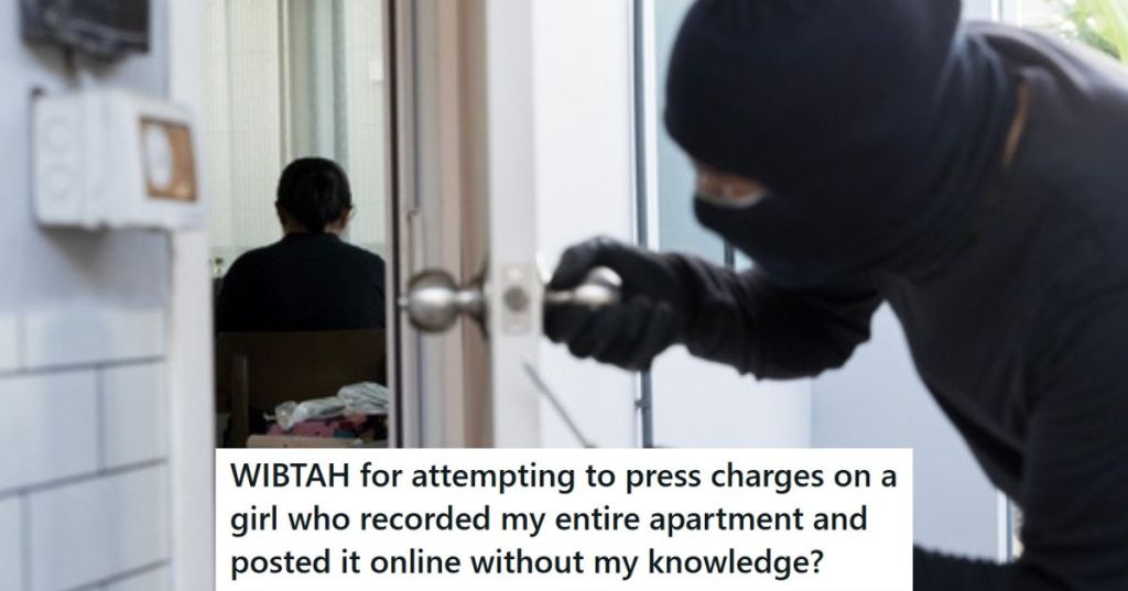 Someone spying into door