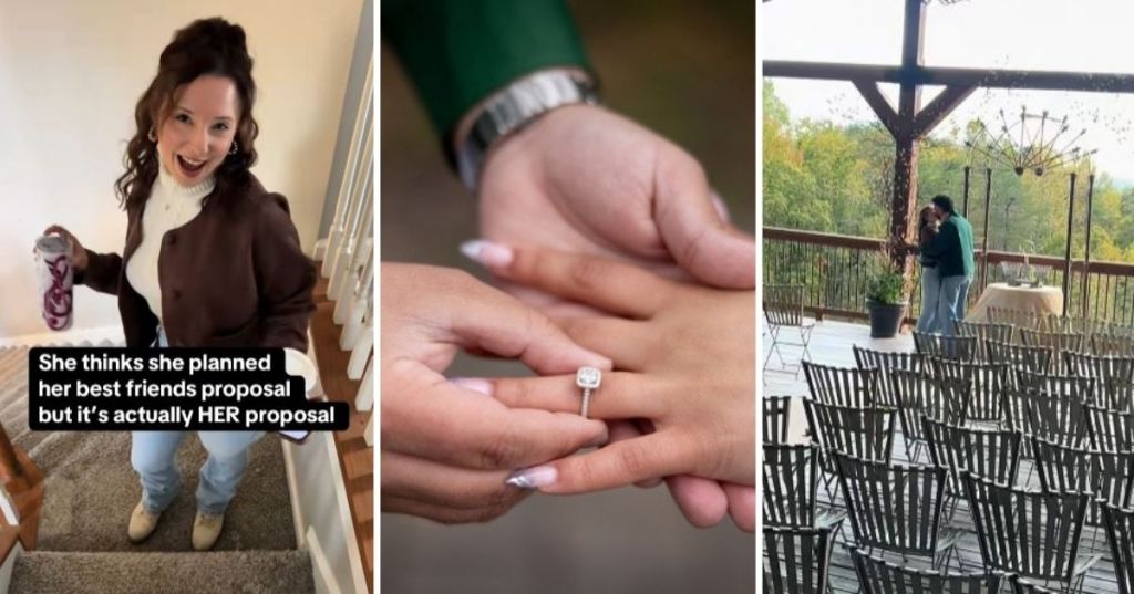 Man proposing to girlfriend