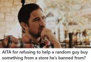 Exhausted Man Refused To Help A Stranger Buy Items From A Store He Was Banned From, So The Guy Exploded In Anger And Shouted At Him From Across The Street