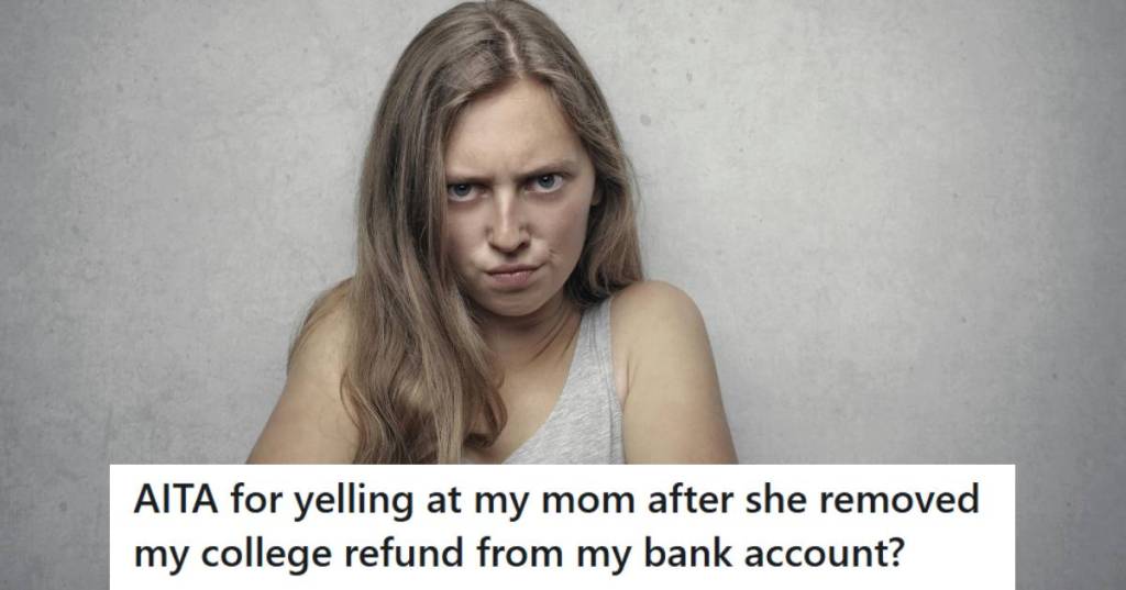 College girl mad because her mother stole money from her