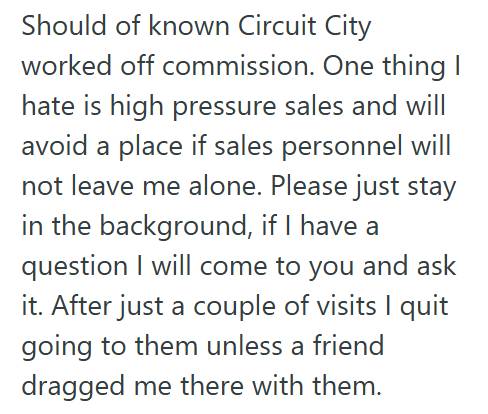 Sales 2 Electronics Salesman Refused To Push A Scam Warranty To A Rough Looking Customer, But His Kindness Led To A $15,000 Sale And A Dramatic Resignation When The Guy Came Back Two Weeks Later