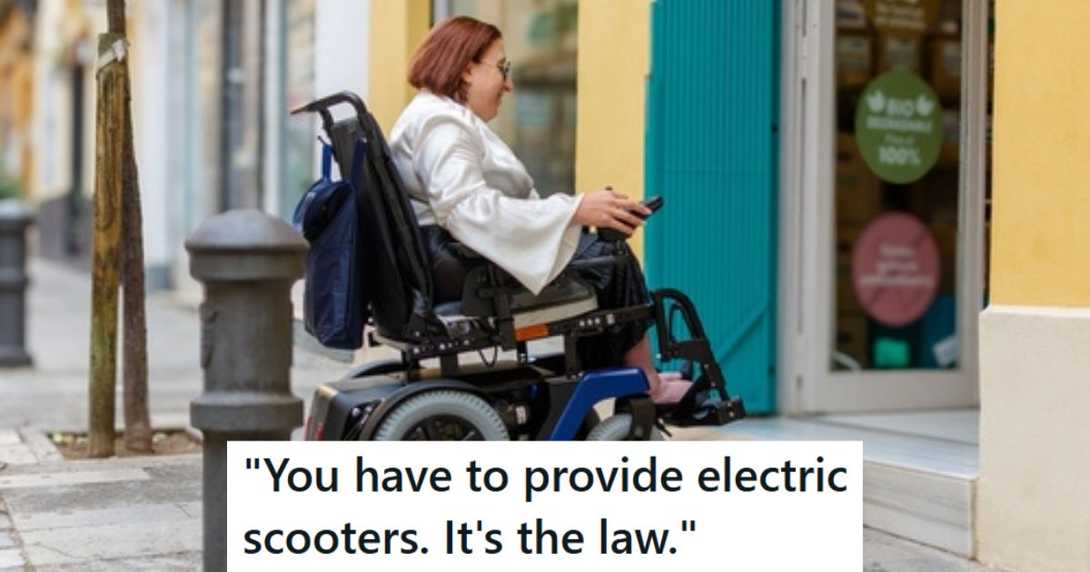 Woman on an electric scooter