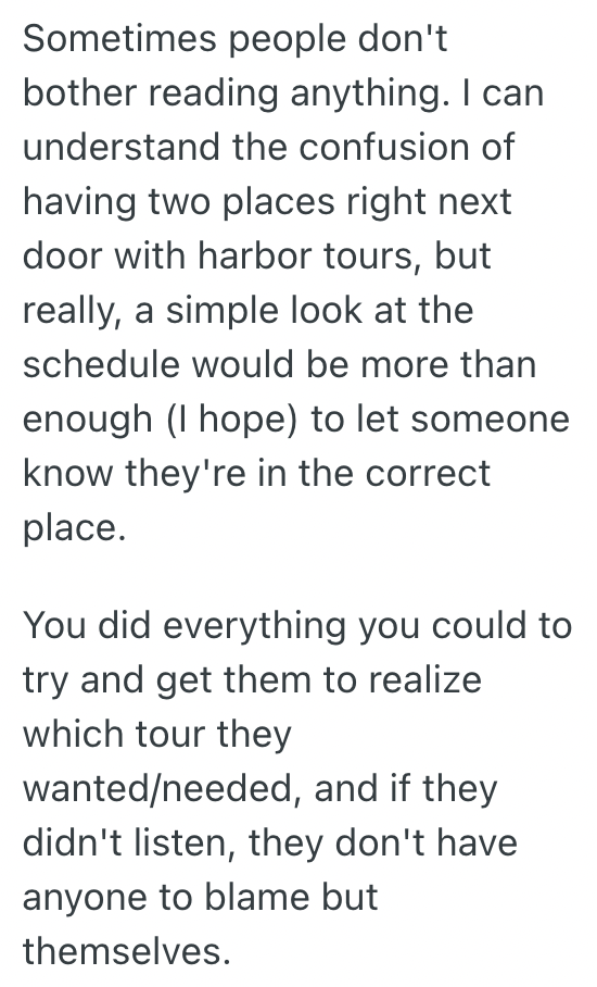 Screen Shot 2025 10 26 at 1.24.40 PM Tourist Couple Wanted A Harbor Tour, And Despite The Cashier Double Checking The Time, Ended Up Angry At Getting The Wrong Ticket