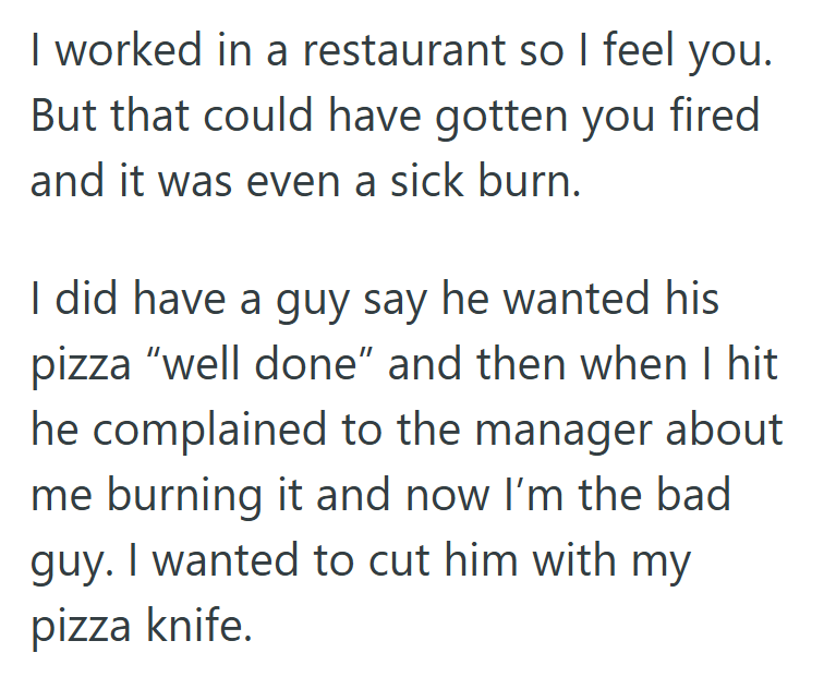 Screenshot 2025 10 01 145845 Finicky Customer Asked A Restaurant Employee To Cook Her Food For 45 Seconds Longer, And She Did Even Though The Food Was Ruined