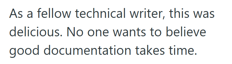 Screenshot 2025 10 01 162629 Mean Manager Told His Technical Writer That His Job Was Easy, So The Writer Worked With Them On A Project With A Tight Deadline To Show How Difficult The Job Really Was
