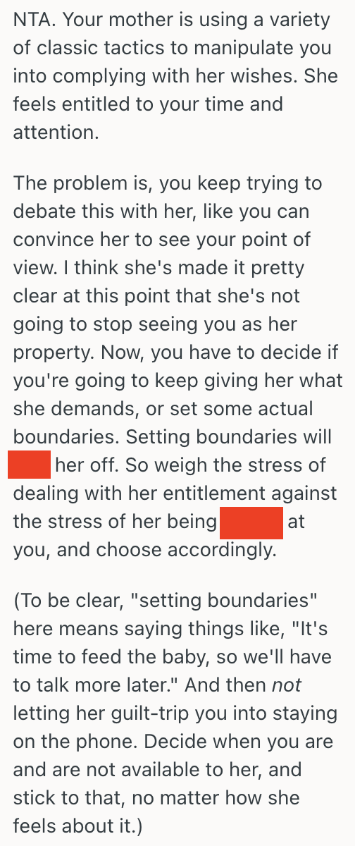 Screenshot 2025 10 01 at 08.38.16 First Time Mom Is Figuring Out Life With A Baby, But Now Her Own Mom Is Being Super Needy, And Shes Had Enough Of The Harassment