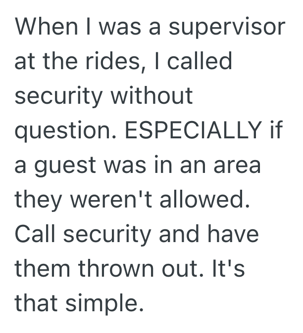 Screenshot 2025 10 01 at 10.42.00 PM Amusement Park Employee Asked A Customer To Leave A Chained Off Area Meant Only For Employees, But They Went Ballistic And Started Threatening To Get Her Fired