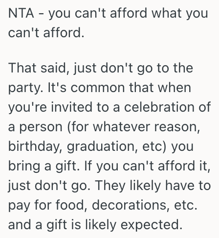 Screenshot 2025 10 01 at 11.04.44 Unemployed Guy Is Keen To Attend An Acquaintances Graduation Party, But The Obligation To Contribute To A Gift Is Leaving Him In A Sticky Situation