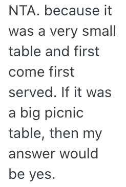Screenshot 2025 10 01 at 11.49.29 AM A Worker On Her Lunch Break Refused To Share Her Table In A Park, And A Man Called Her Out For Being Rude